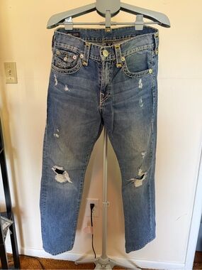 True Religion Ricky Relaxed Straight Jeans (Size 31)